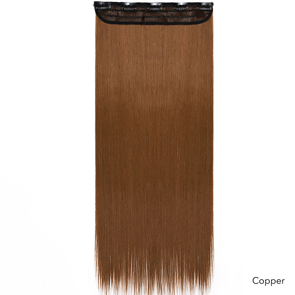 1 Strip Premium Fiber Clip In Hair (Straight) 24"